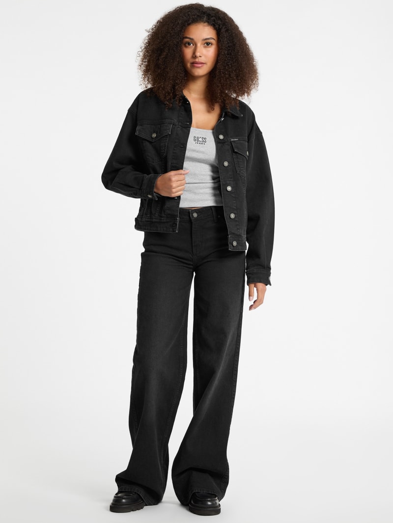 Guess oversized denim jacket deals
