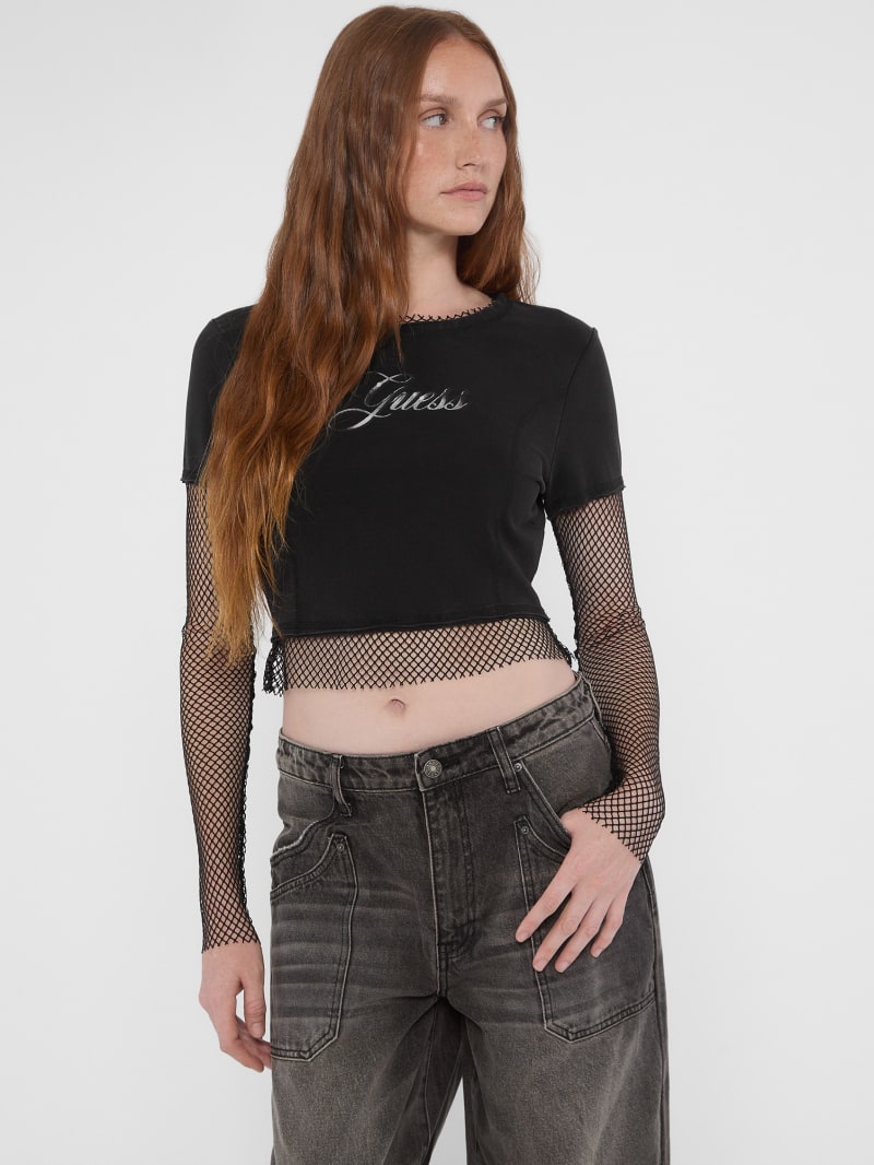 GUESS Originals Layered Fishnet Tee | GUESS