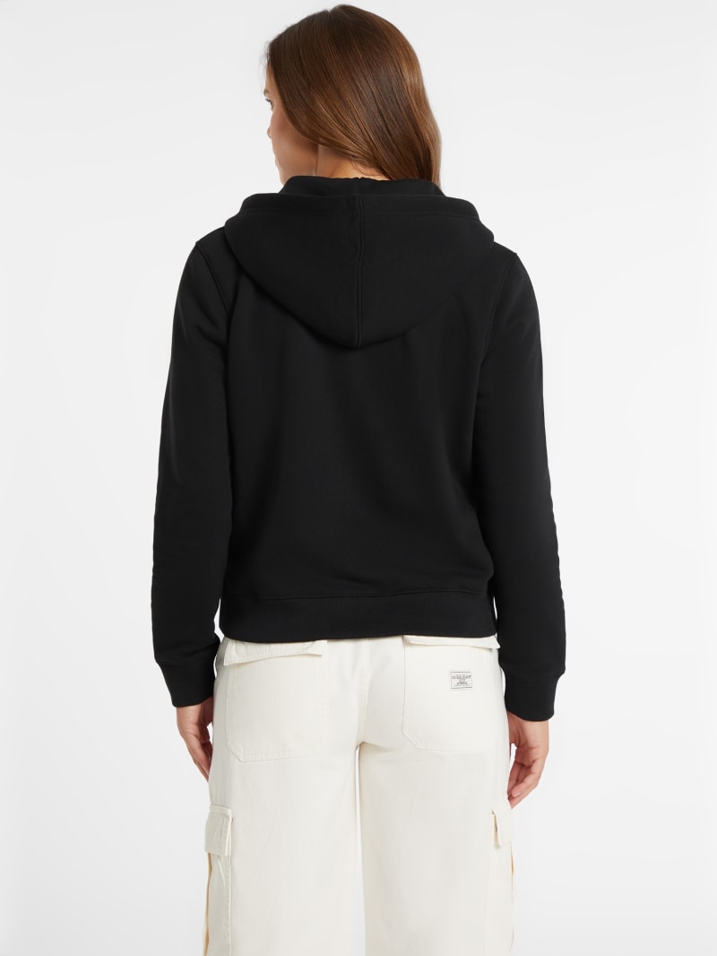 Classic Logo Patch Zip-Up Hoodie | GUESS Jeans