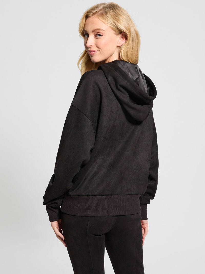 Veste a capuche en tricot scuba eco