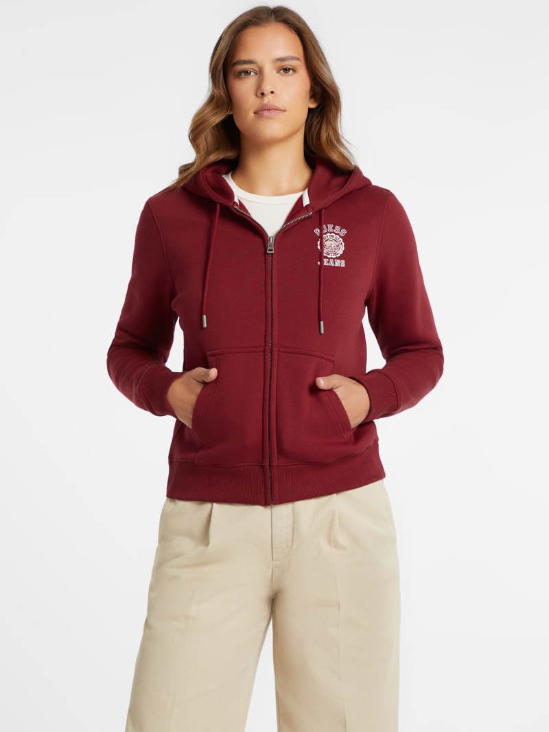 Classic Stamp Logo Zip-Up Hoodie | GUESS