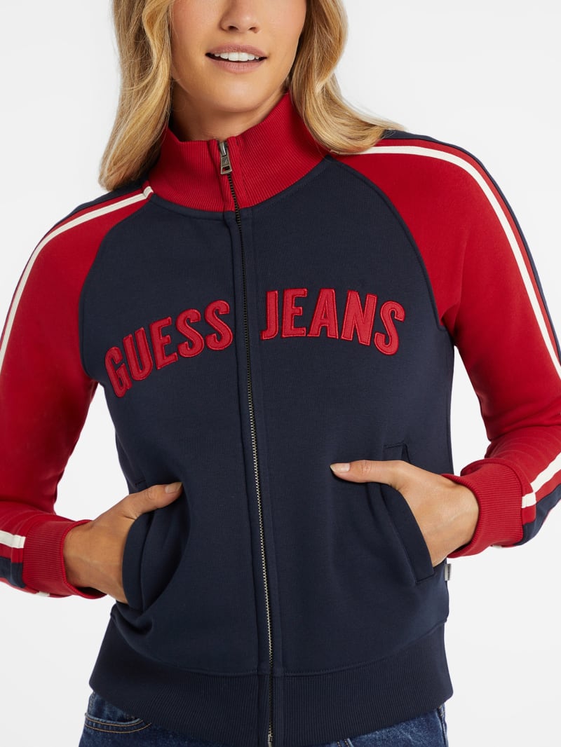 Classic Stripe Color Block Logo Jacket