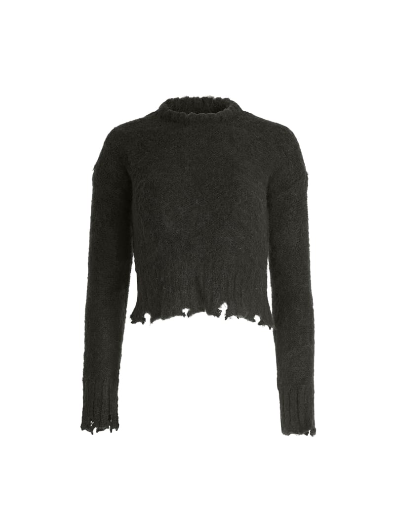 fuzzy crewneck sweater