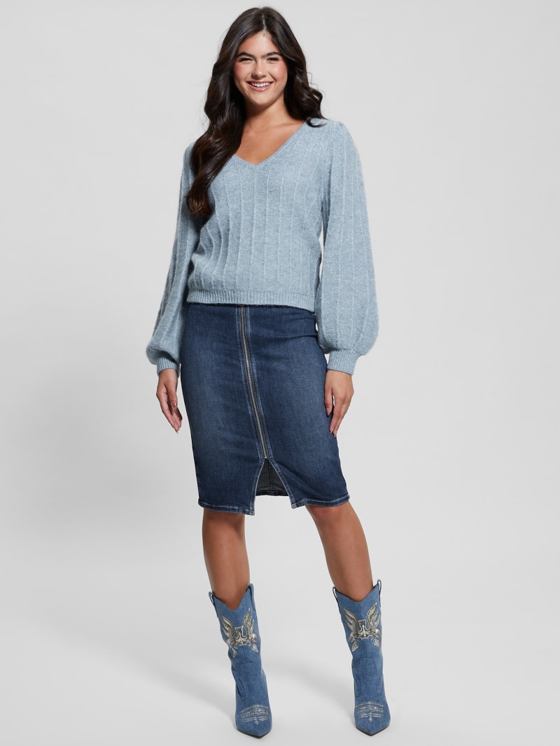Madeline Textured V-Neck Sweater