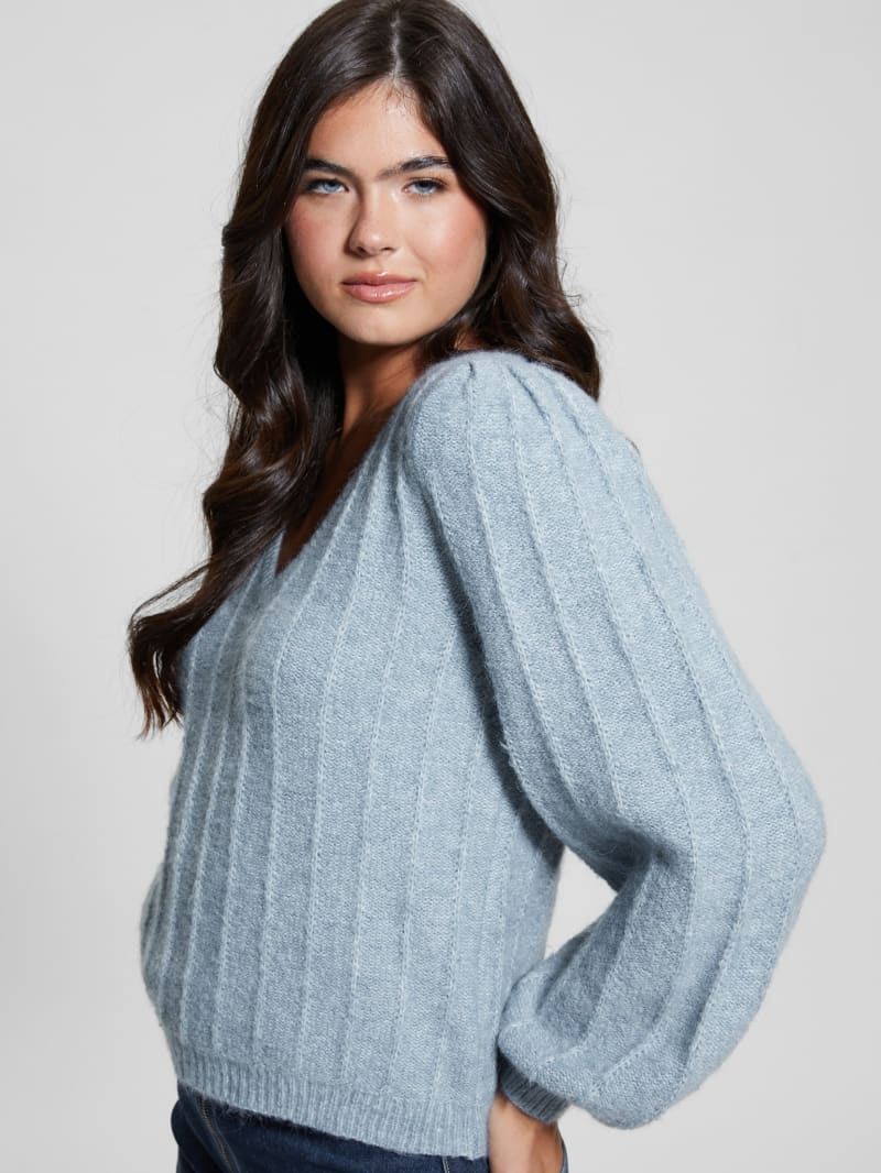 Madeline Textured V-Neck Sweater