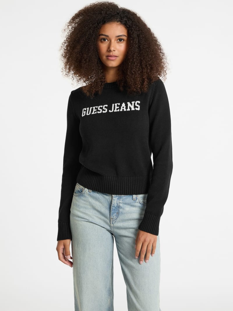 Guess sweater logo shop