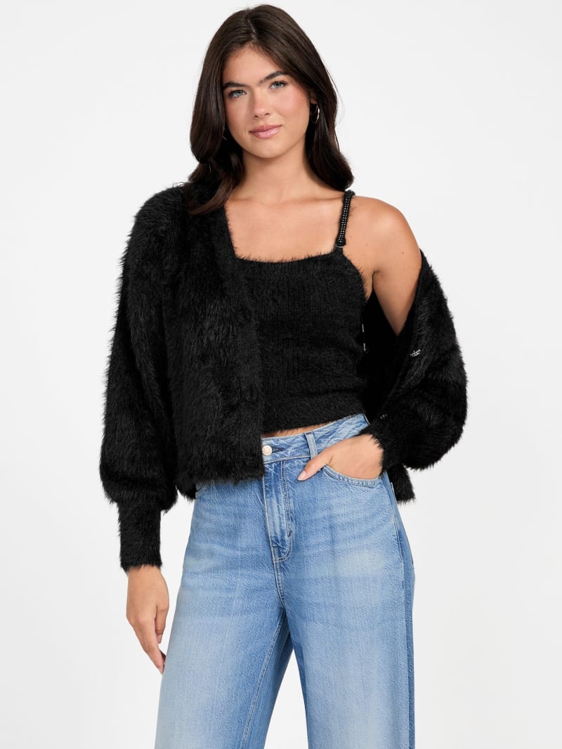 GUESS® Keyla Fuzzy Sweater Crop Cami