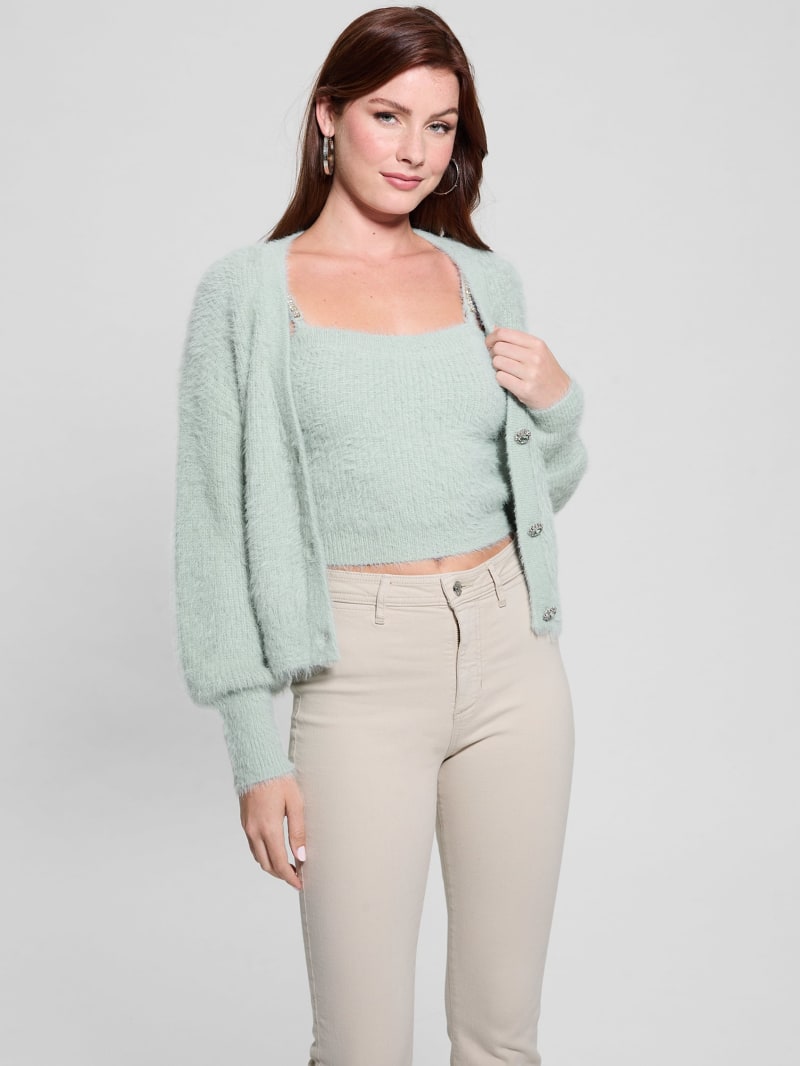 カーディガン WOODY CLAM Brush Cardigan (3color) Keyla Fuzzy Cardigan | GUESS