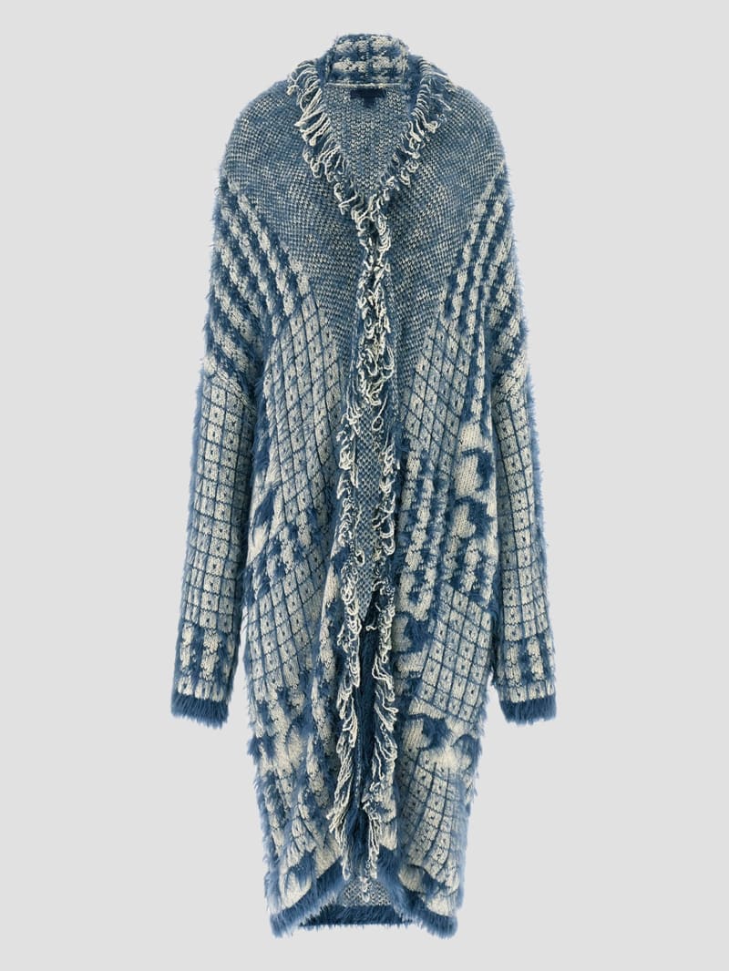 Lee Fringed & Patchwork Long Cardigan