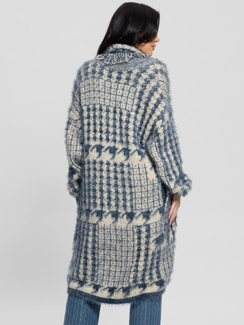 Lee Fringed & Patchwork Long Cardigan