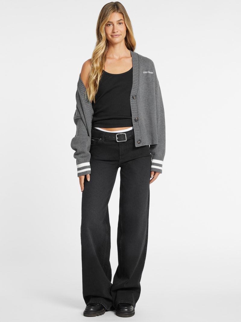 Embroidered Logo Varsity Cardigan