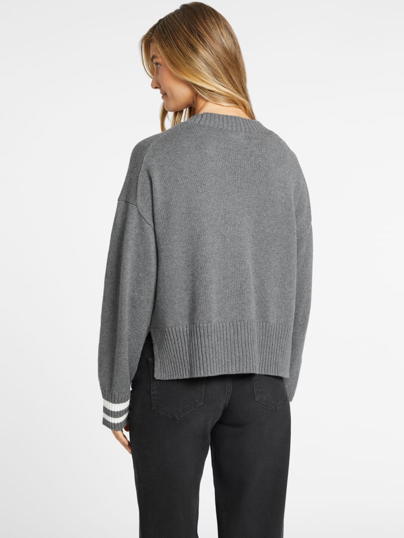 Embroidered Logo Varsity Cardigan