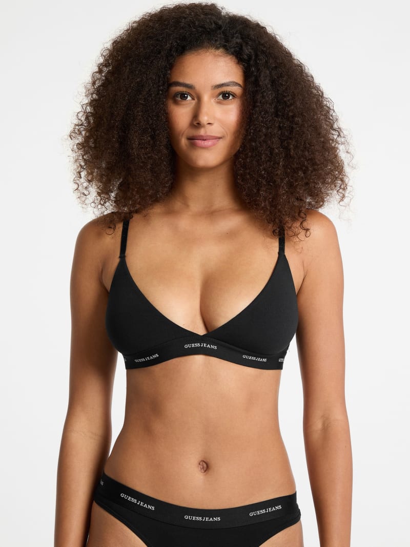 【 】 Jeans Triangle Bralette W4BZ32KBBU1-JBLK-ALT3