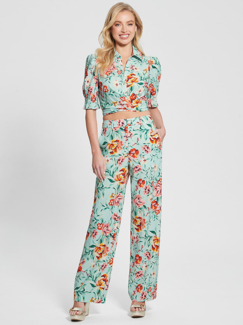 Guess floral pants deals