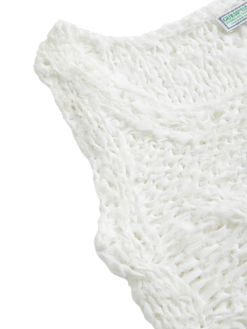 売れ筋商品|||ゲス カットソー トップス レディース Women's Delilah Crochet Top Pure White crochet top | GUESS