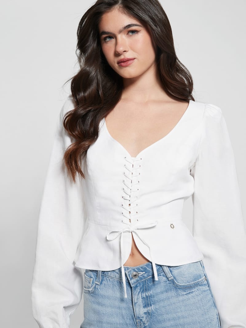 Federica Lace-Up Top