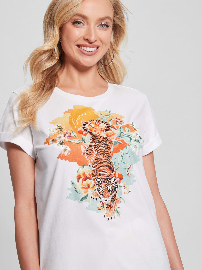 Embroidered Crouching Tiger Tee