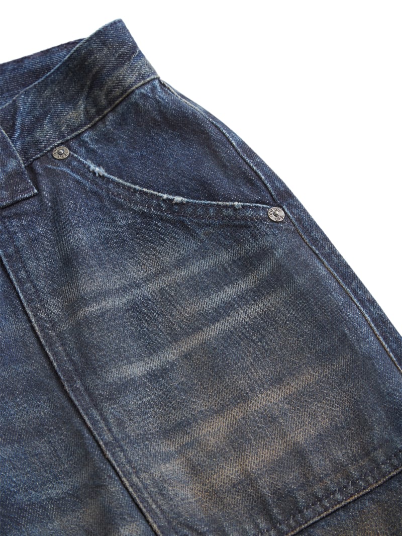 パンツ Guess usa low rise wide leg denim low-rise wide leg denim pants | GUESS