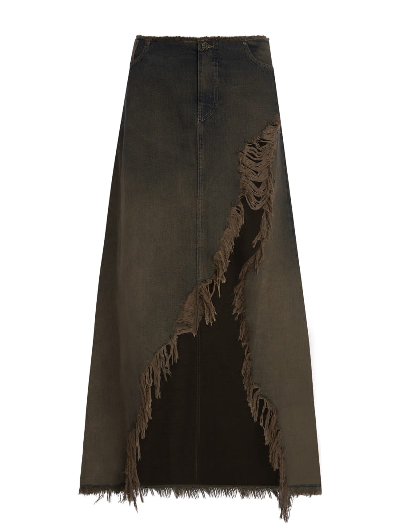 専門店では open front denim skirt | GUESS スカート