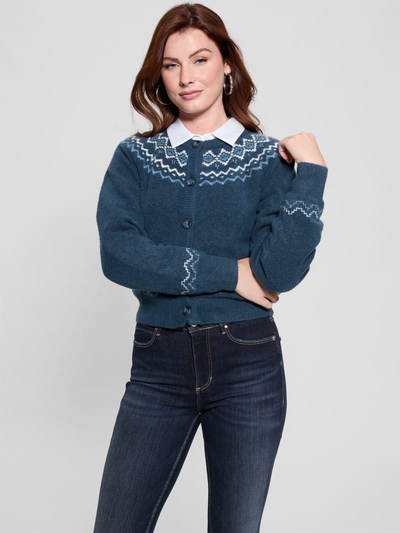 Crop Wool-Blend Cardigan