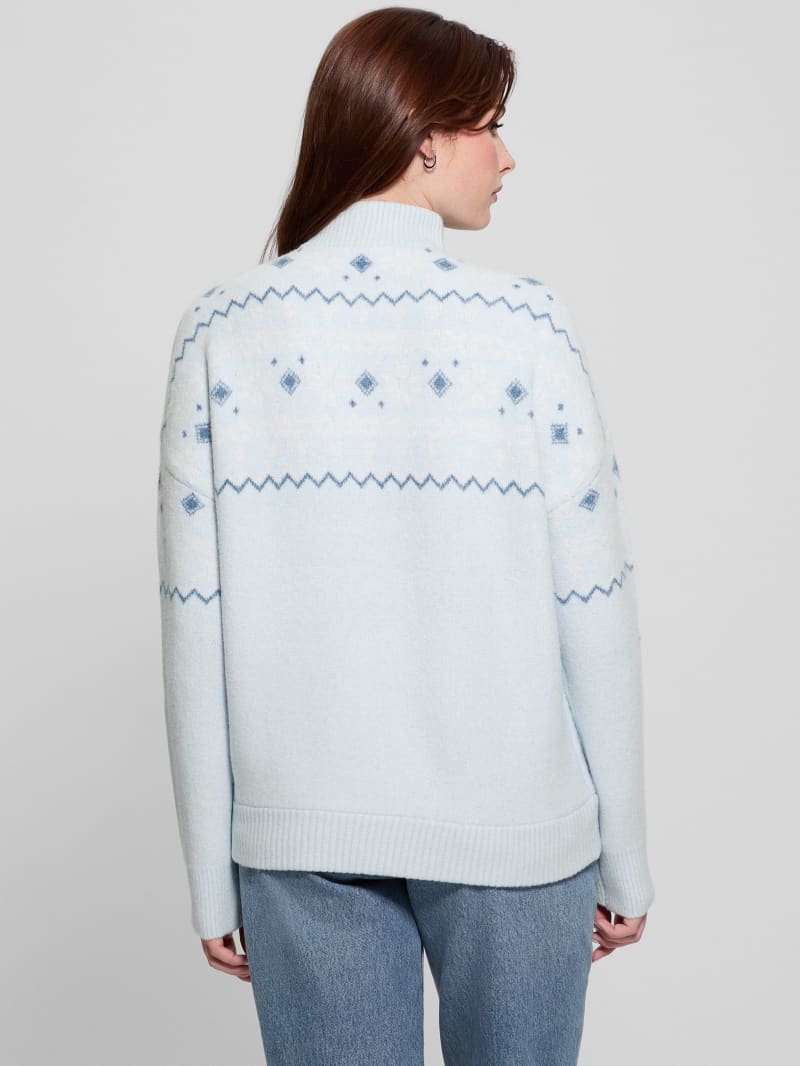 Half-Zip Wool-Blend Pullover Sweater