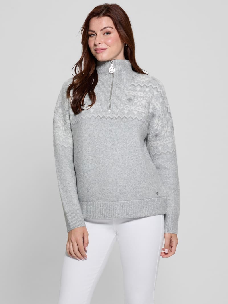 GUESS® Half-Zip Wool-Blend Pullover Sweater Women