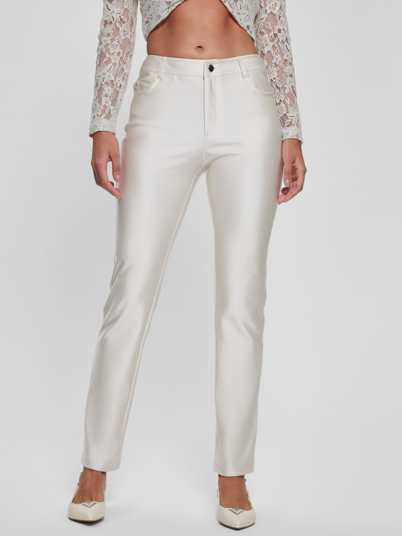 White skinny leg trousers clearance
