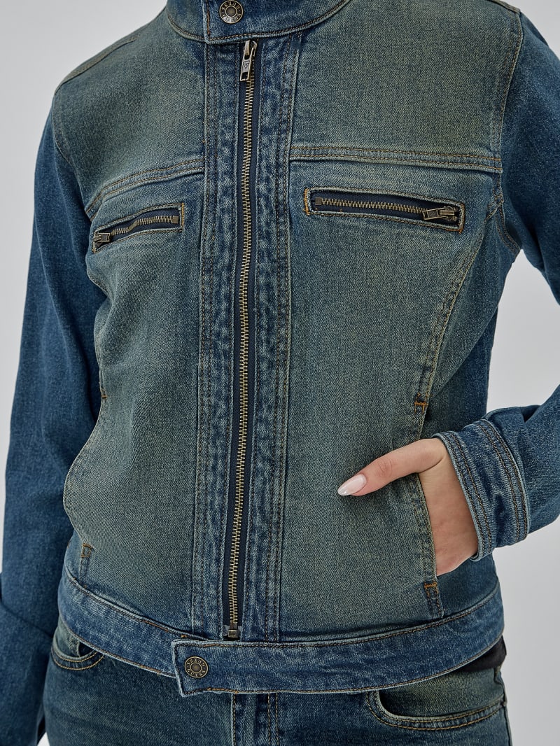 GUESS Originals Moto Zip Up Jacket | GUESS