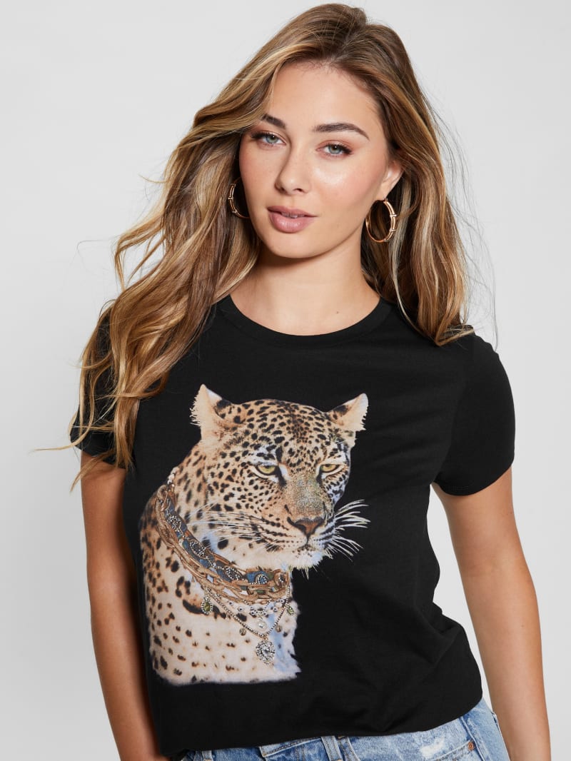 Leopard Jewelry Tee GUESS