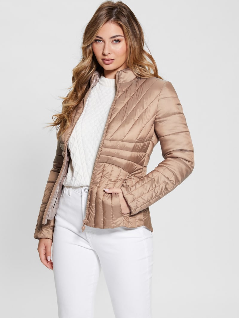 White guess puffer jacket on sale