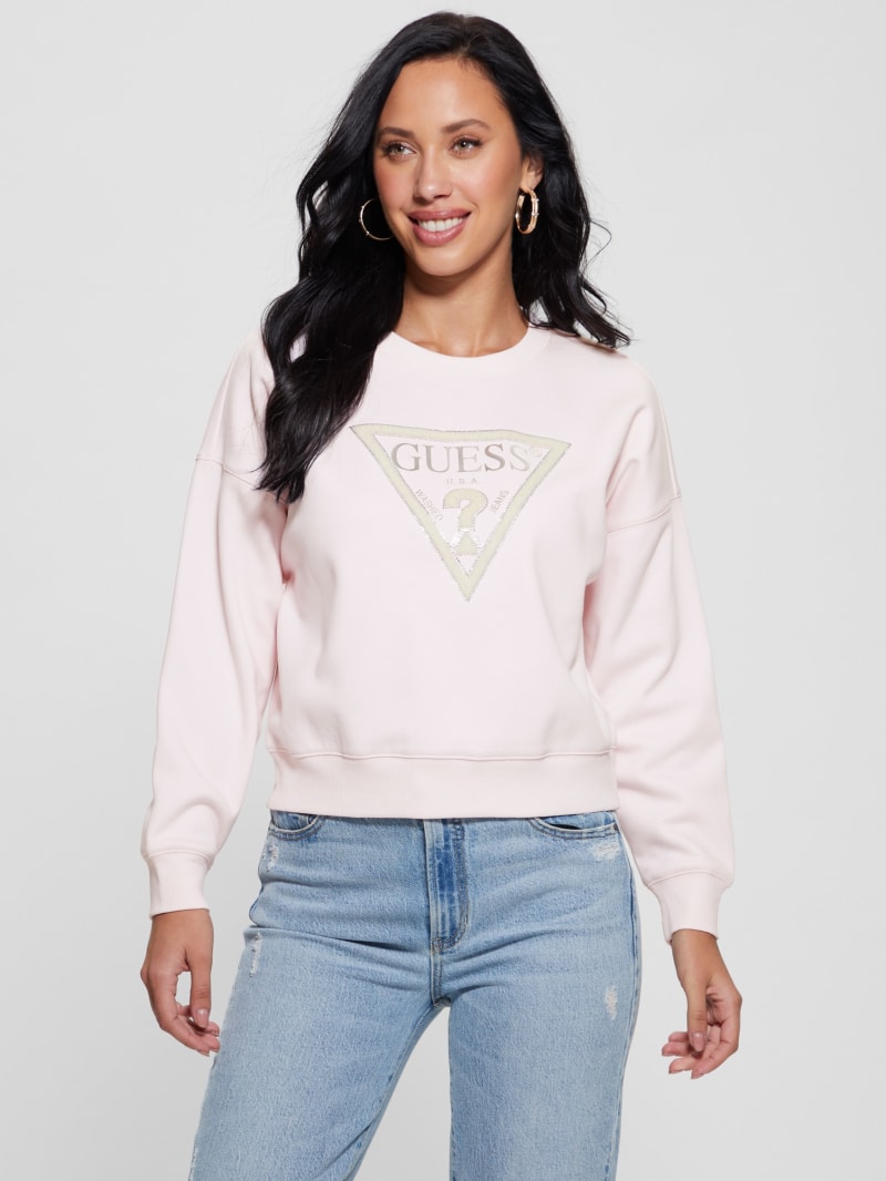 Pink guess sweatshirt hotsell