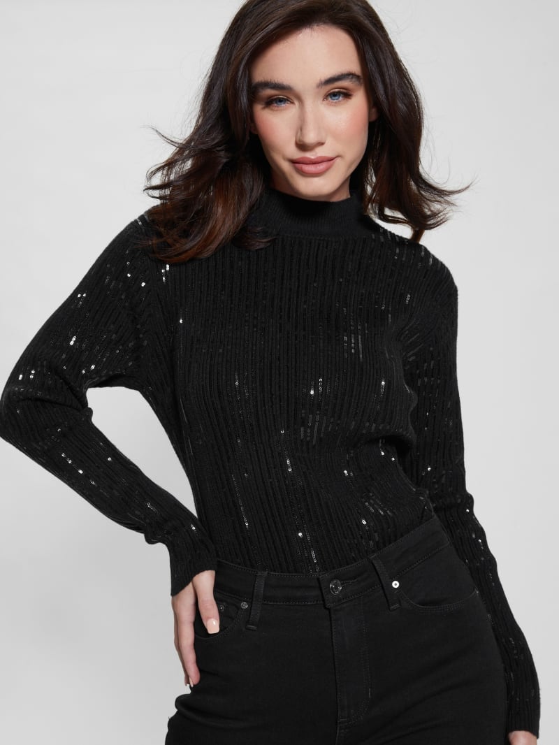 Vivian Sequin Sweater | GUESS Canada