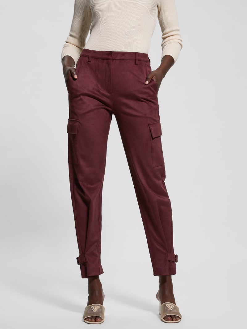 Mariza Faux Suede Cargo Pants GUESS