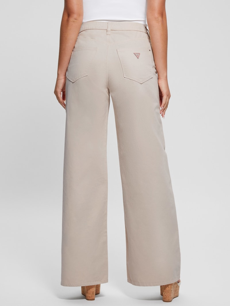 Bellflower Twisted Leg Twill Pants | GUESS