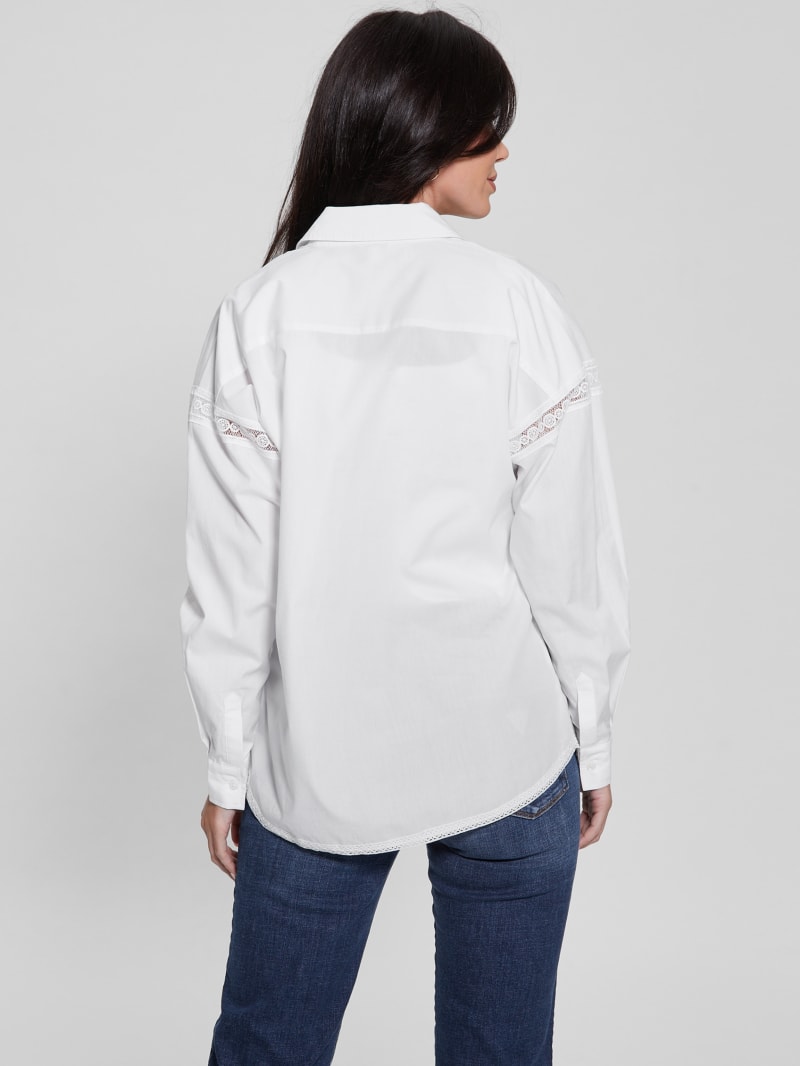 Abigail Lace Trim Shirt | GUESS