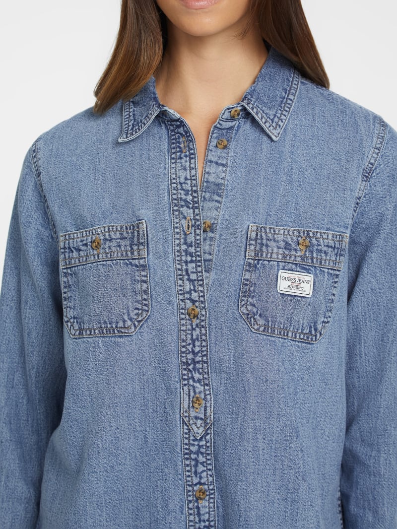 Classic Long Sleeve Denim Shirt