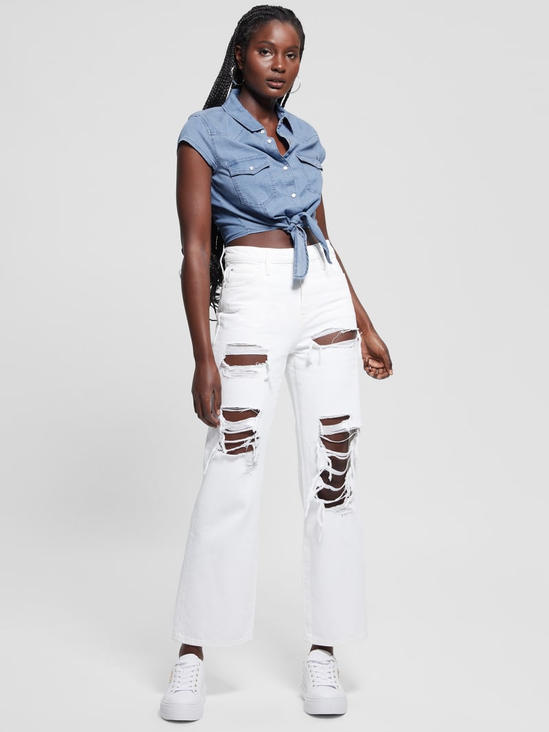 Tie Front Crop Western Shirt