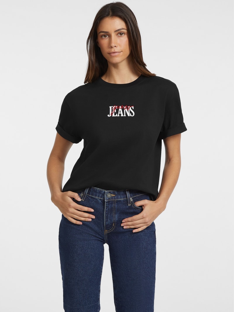 Oversized Mixed Logo Tee GUESS Canada