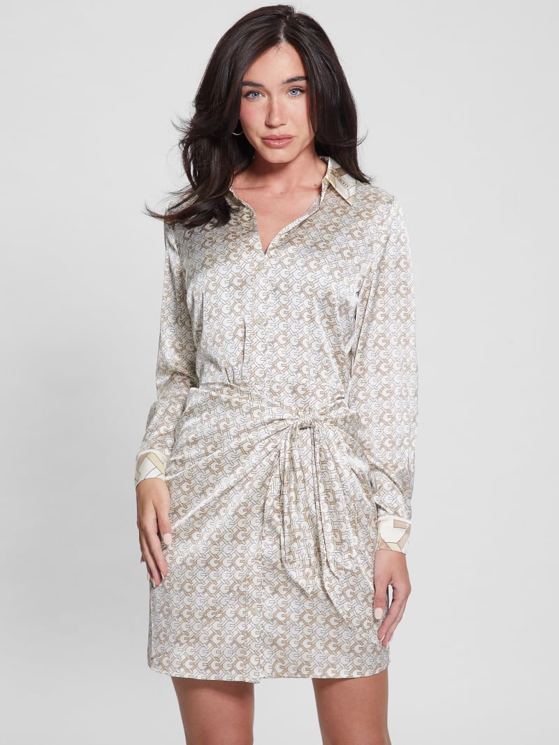 Eco Alya Printed Dress GUESS Canada