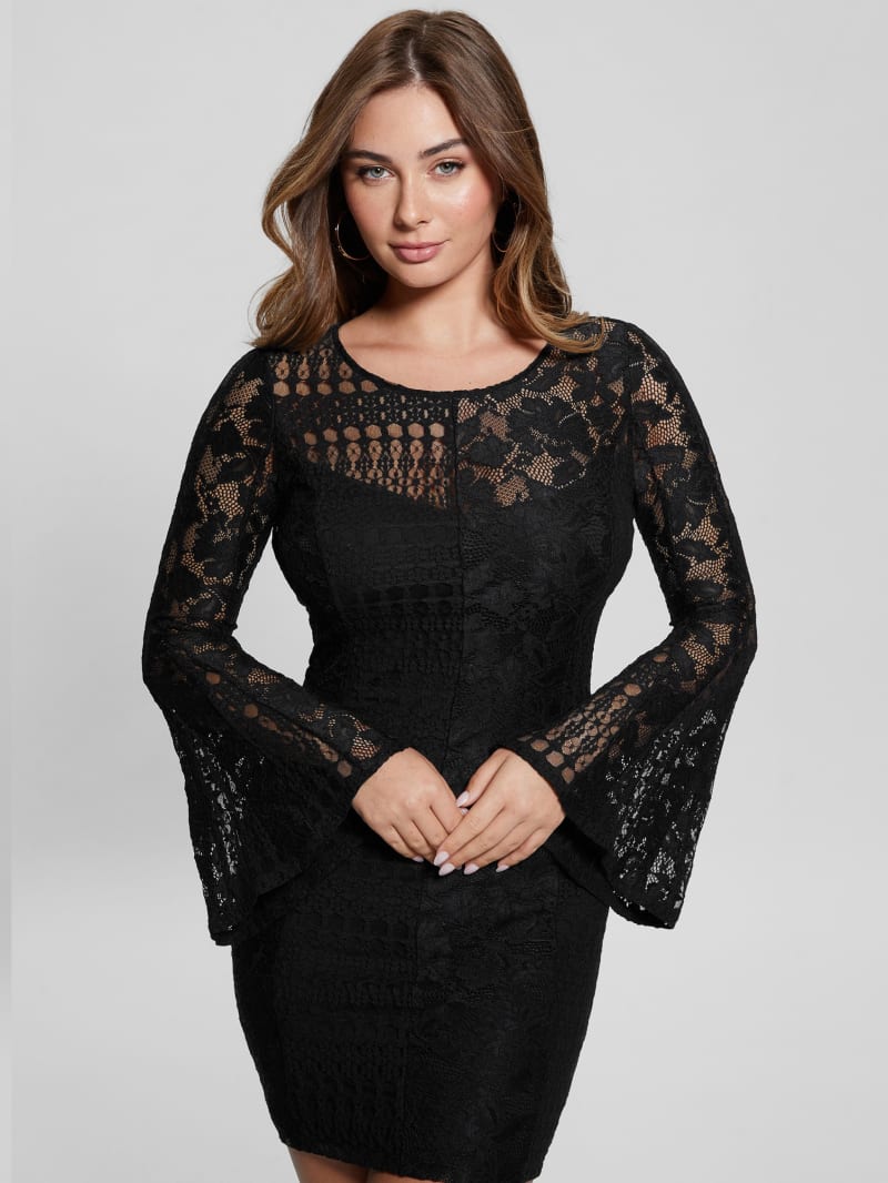 Nicki Lace Mini Dress GUESS Canada