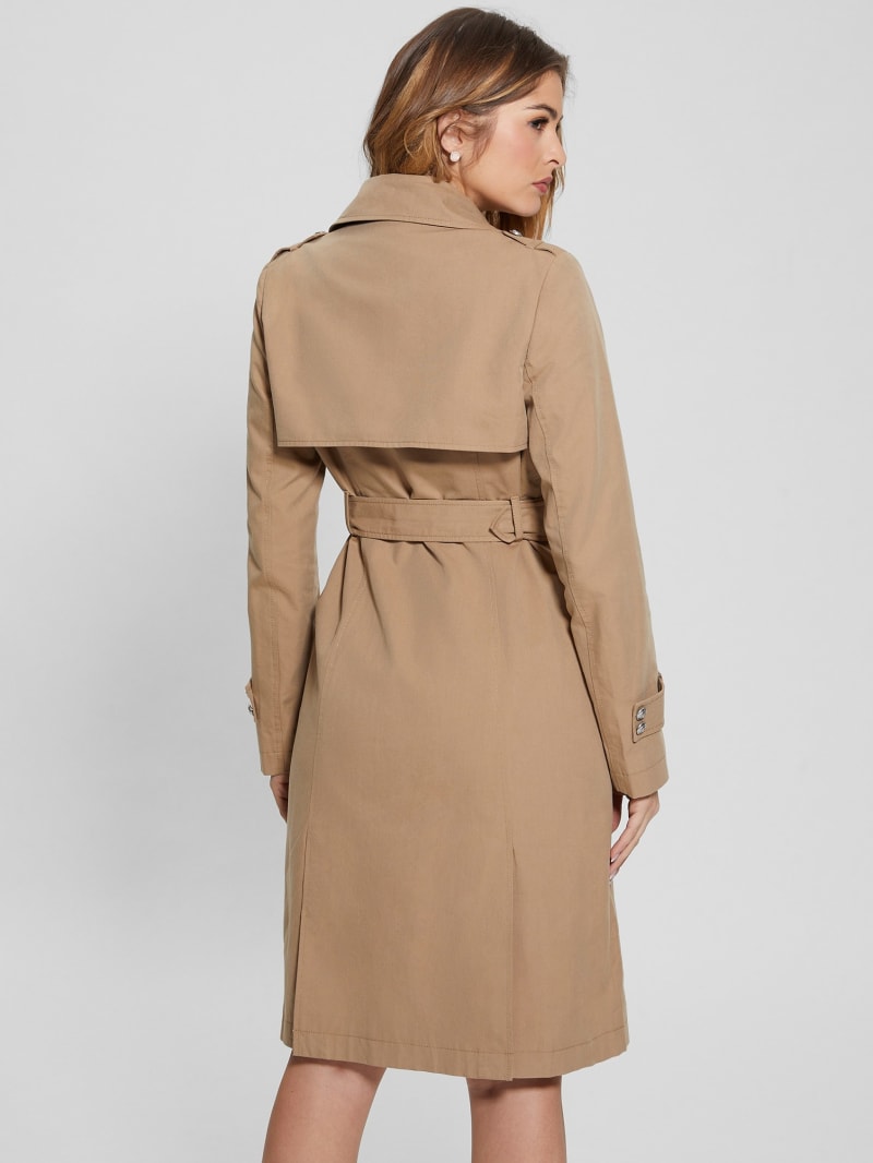 Bcbg calico long trench coat discount