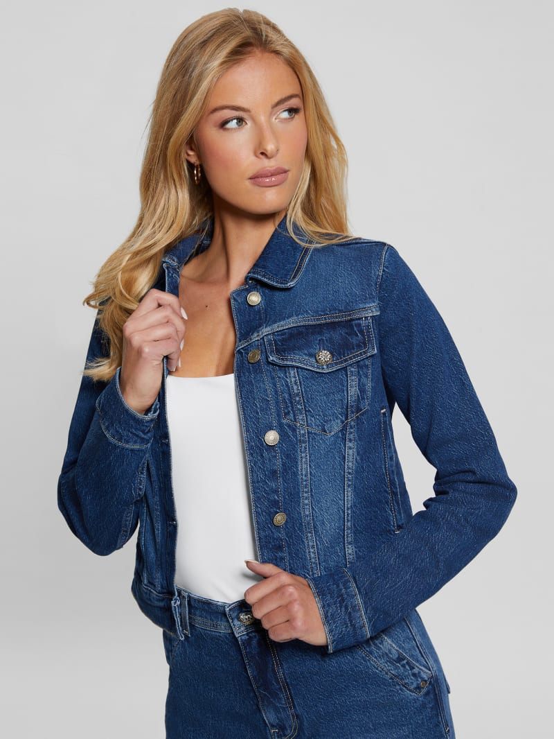 Guess denim trucker jacket deals