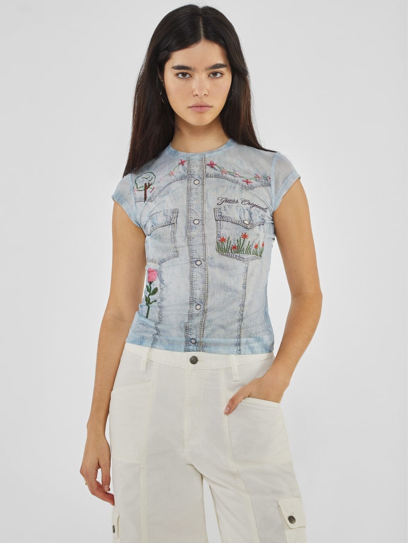 Guess mesh shirt new arrivals