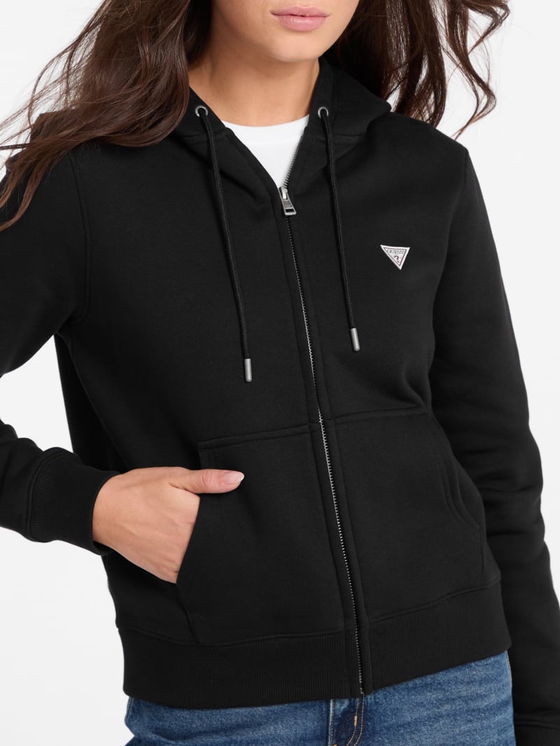 Mini Patch Zip-Up Sweatshirt | GUESS Jeans Mini Patch Zip-Up Sweatshirt | GUESS Jeans