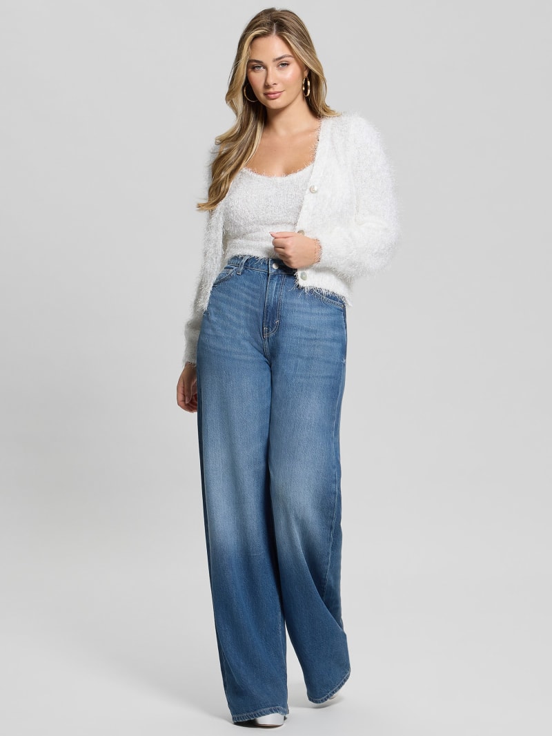 Emiko Eyelash Crop Cardigan | GUESS