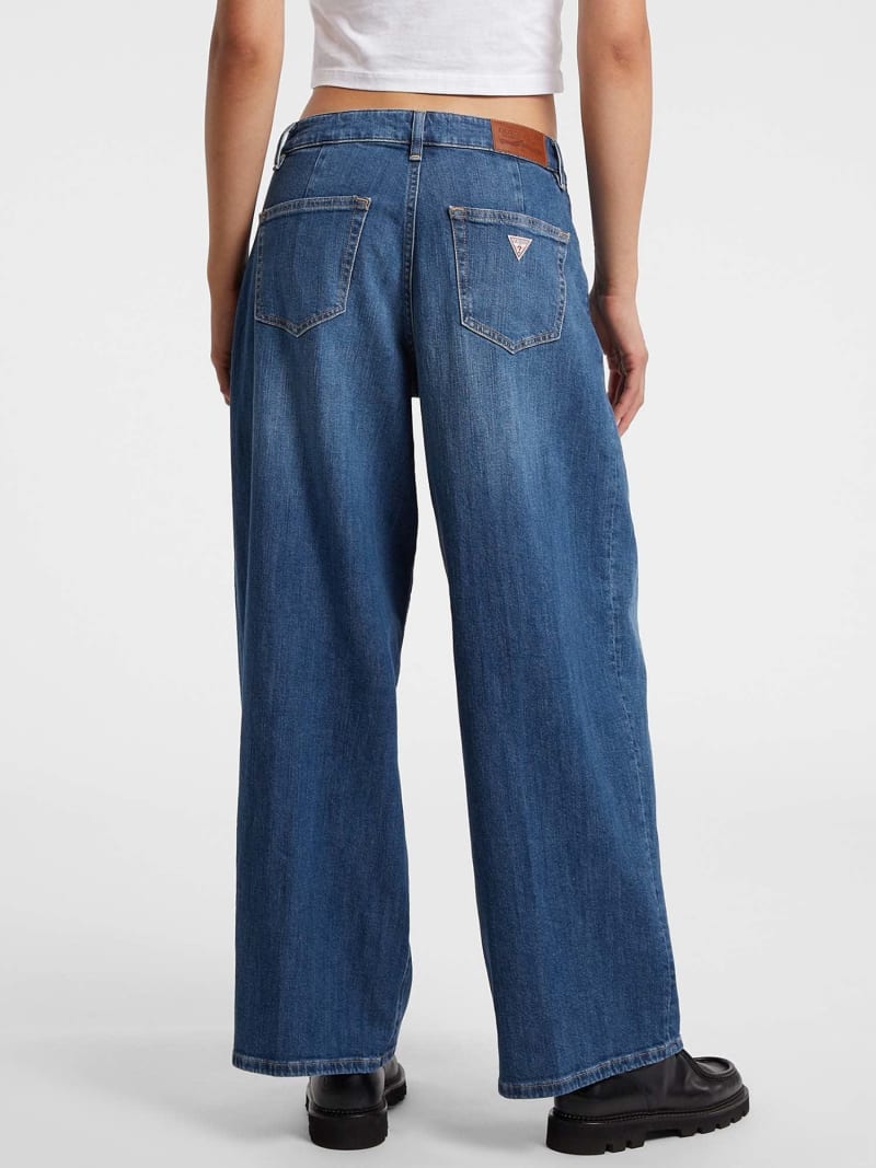 GUESS® G12 pleated extra wide-leg jeans