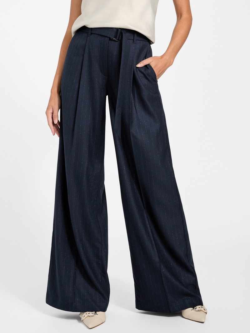 Eco Zanita Pinstripe Relaxed Pants | GUESS