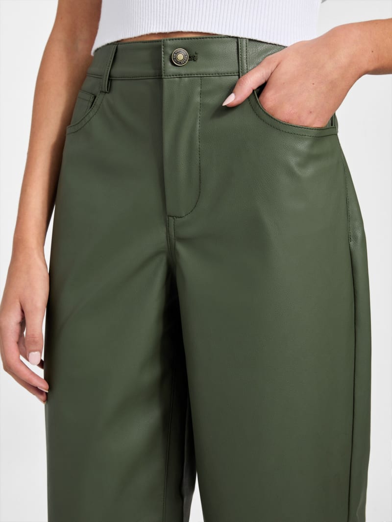 Alix Faux-Leather High-Rise Straight Pants