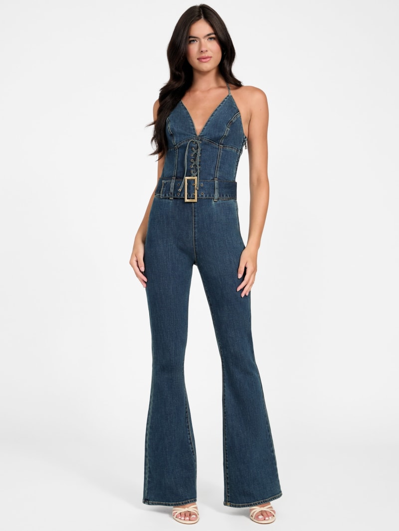 Eco Rebel Halter Denim Jumpsuit