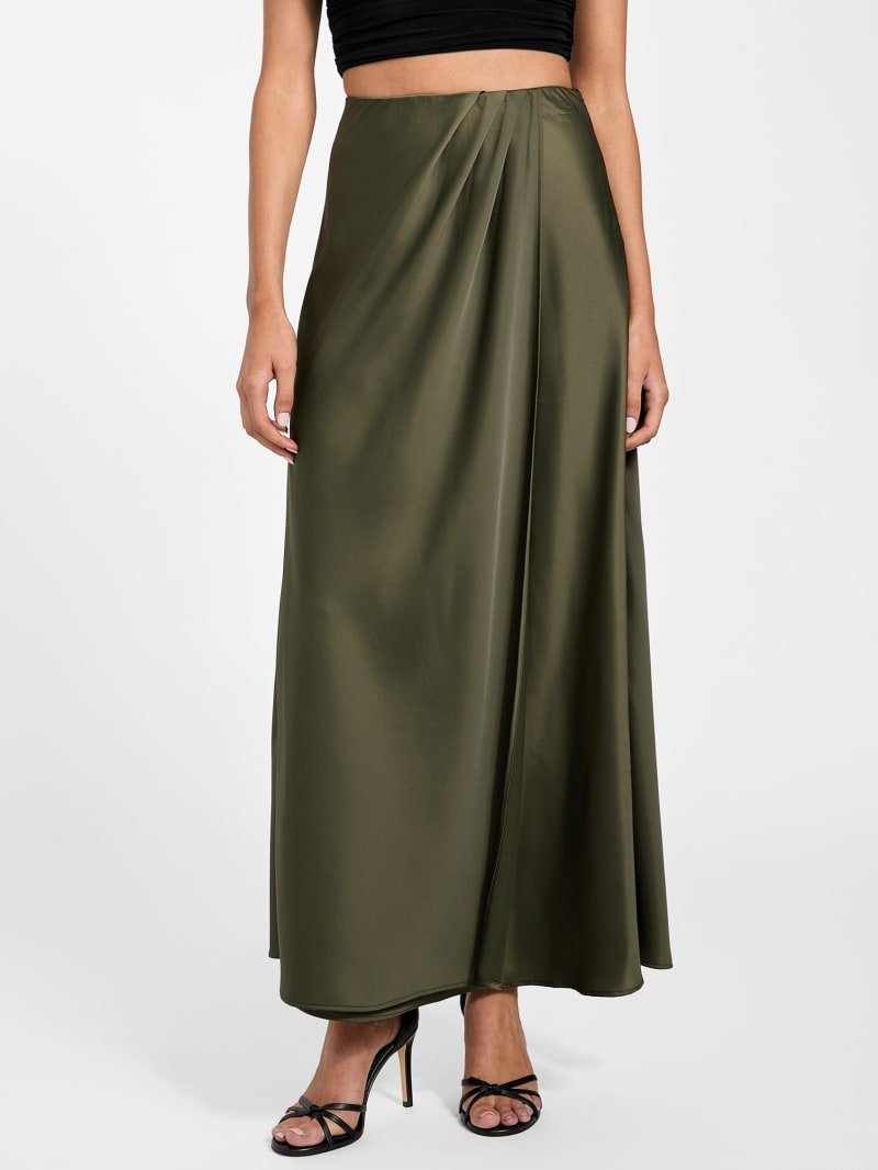 Eco Ana Satin Wrap Skirt | GUESS